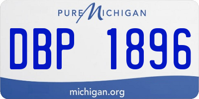 MI license plate DBP1896