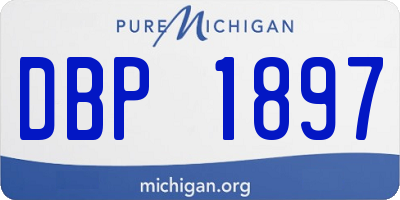 MI license plate DBP1897