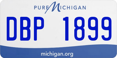 MI license plate DBP1899