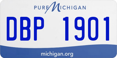 MI license plate DBP1901