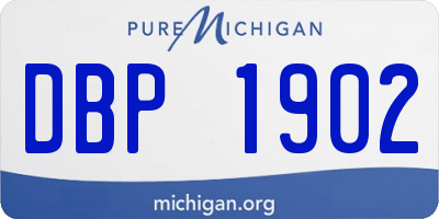 MI license plate DBP1902