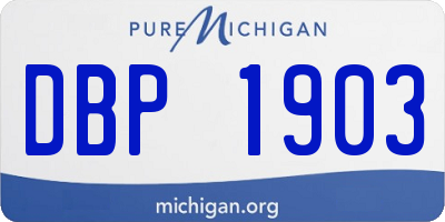 MI license plate DBP1903