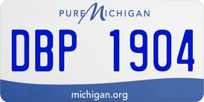 MI license plate DBP1904