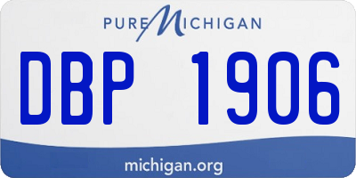 MI license plate DBP1906