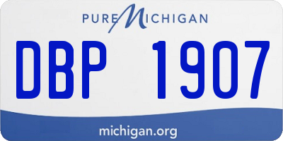 MI license plate DBP1907