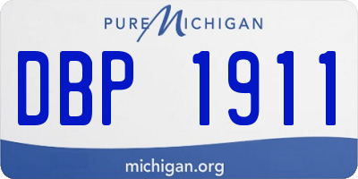 MI license plate DBP1911