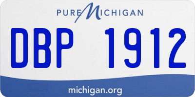 MI license plate DBP1912