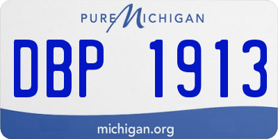 MI license plate DBP1913