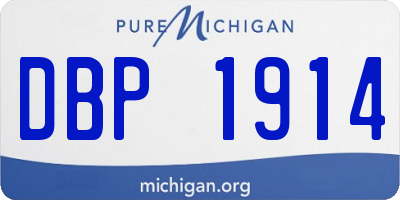 MI license plate DBP1914