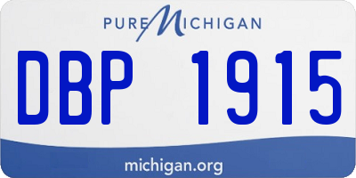 MI license plate DBP1915