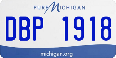 MI license plate DBP1918
