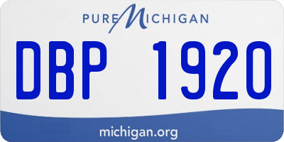 MI license plate DBP1920