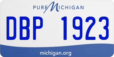 MI license plate DBP1923