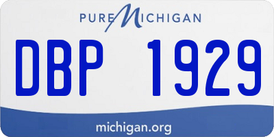 MI license plate DBP1929