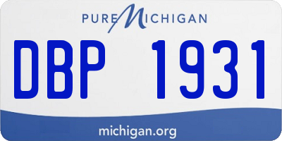 MI license plate DBP1931