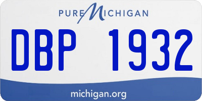 MI license plate DBP1932