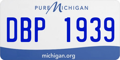 MI license plate DBP1939