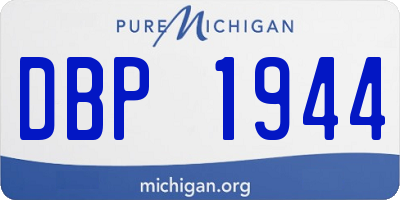 MI license plate DBP1944