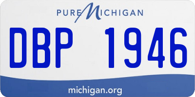 MI license plate DBP1946