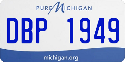 MI license plate DBP1949