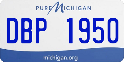 MI license plate DBP1950