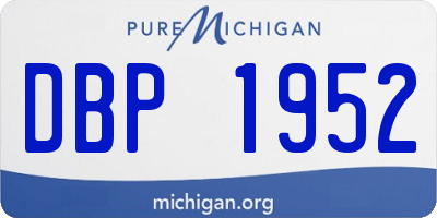MI license plate DBP1952