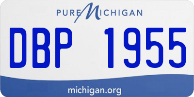 MI license plate DBP1955