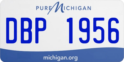 MI license plate DBP1956