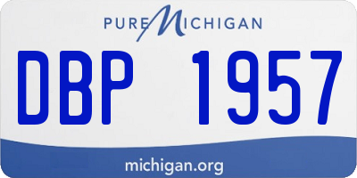 MI license plate DBP1957