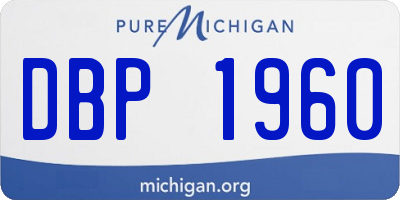 MI license plate DBP1960