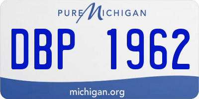 MI license plate DBP1962
