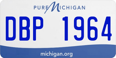 MI license plate DBP1964