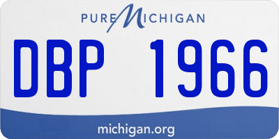 MI license plate DBP1966
