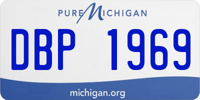 MI license plate DBP1969