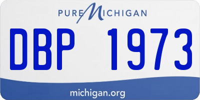 MI license plate DBP1973