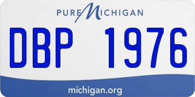 MI license plate DBP1976