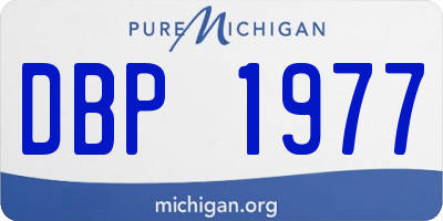 MI license plate DBP1977