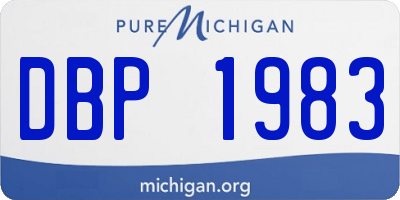 MI license plate DBP1983