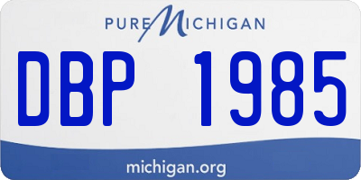 MI license plate DBP1985