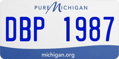 MI license plate DBP1987