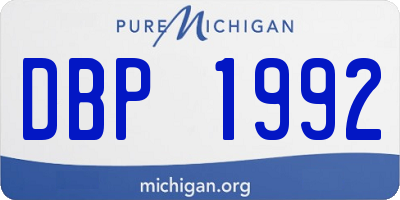 MI license plate DBP1992