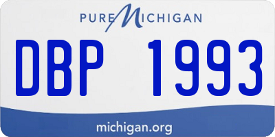 MI license plate DBP1993