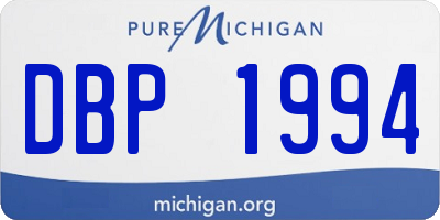 MI license plate DBP1994