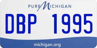 MI license plate DBP1995