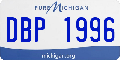 MI license plate DBP1996