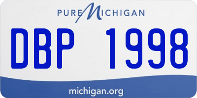 MI license plate DBP1998