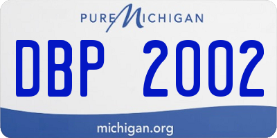 MI license plate DBP2002
