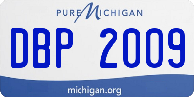 MI license plate DBP2009