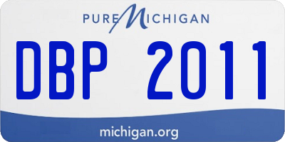 MI license plate DBP2011