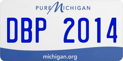 MI license plate DBP2014